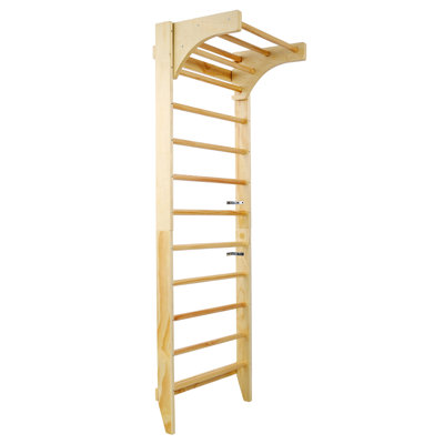 Wooden Swedish Ladder and Stall Bars Set for Physical Therapy and Home Gym