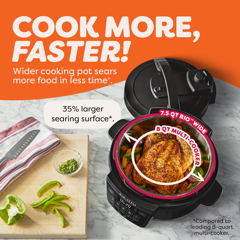 Instant Pot RIO Multicooker, 7.5 quarts