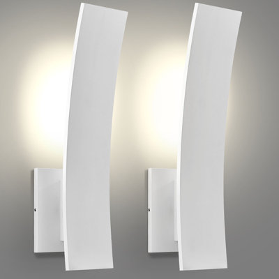Applique murale d'extérieur incurvée à DEL de 15 pouces, 5CCT, 1000LM, 15W, étanche IP65, à intensité variable, CRI90, faisceau à 90 °, ETL, luminaire extérieur
