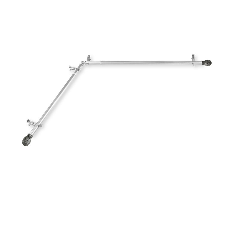 Tringle à rideaux simple Fasano, 48 po à 84 po, Nickel satiné