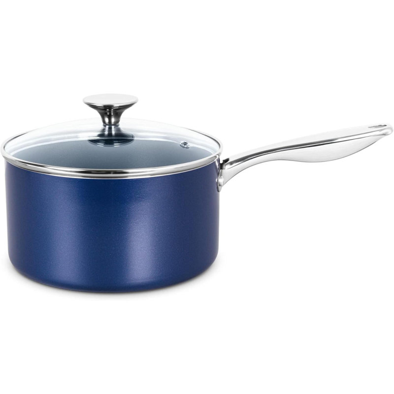 3 Quart Saucepan With Lid Nonstick Ceramic Sauce Pan With Stainless Steel Handle 3 Qt Saucepan With Lid Induction Compatible Oven Safe