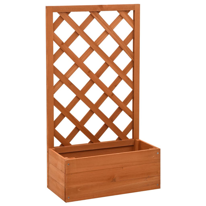 Jardinière en bois de sapin massif, Orange