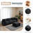 Modular Sectional Sofa, 102 Inch L Shaped Couch Set For Living Room, 3-Seater Comfy Cloud Couches With Movable Ottoman, DIY Combination, Chenille-1146605198