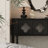 Black Solid wood Half-circle Console Table-2014126511