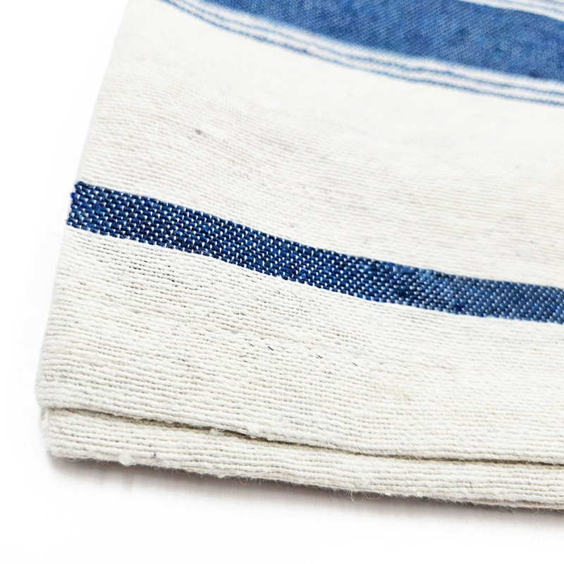 Jeté 50 x 60 po rayé bleu Brighton, paquet de 2, Rayures bleues / blanches