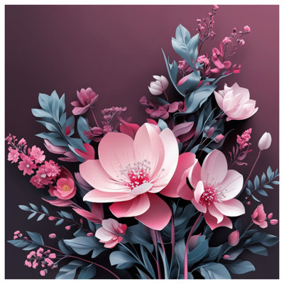 Couvre-lit floral rose