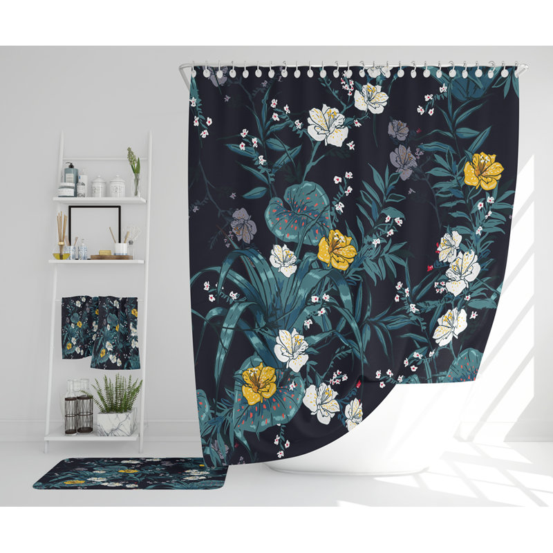 Nialah Polyester Shower Curtain Set