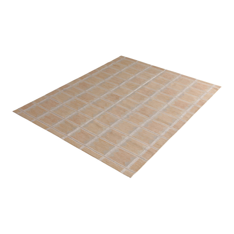 Scandinavian Style Flat-Weave Gray Blue Geometric Pattern By Rug & Kilim, Rectangle 8' x 10'