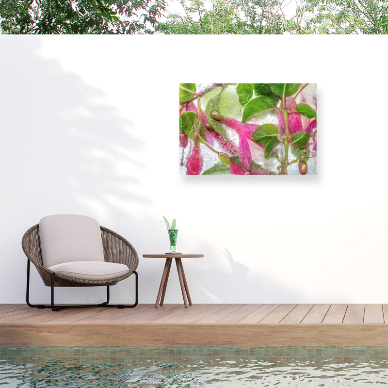 Toile d'extérieur fuchsia Mandy Disher, H 30 po x l 47 po