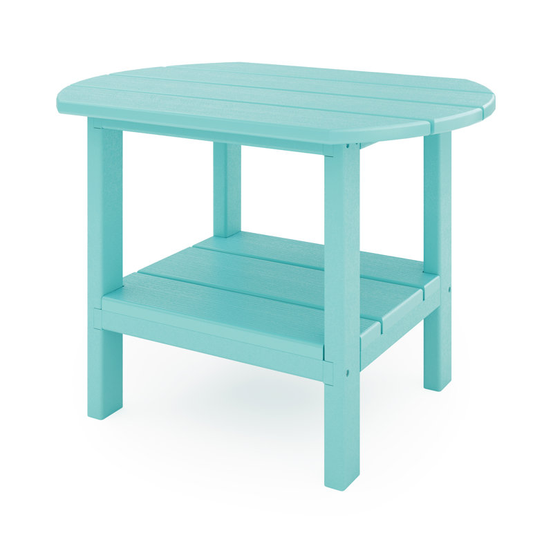 Table d'appoint ovale d'extérieur Ippolito, Bleu sarcelle Gulf Shores, Bleu sarcelle Gulf Shores