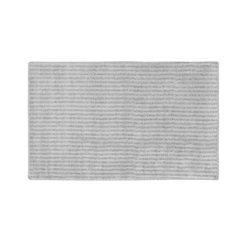 Tapis pour salle de bain en nylon avec envers antidérapant Viridian, Gris platine, 30 po x 50 po