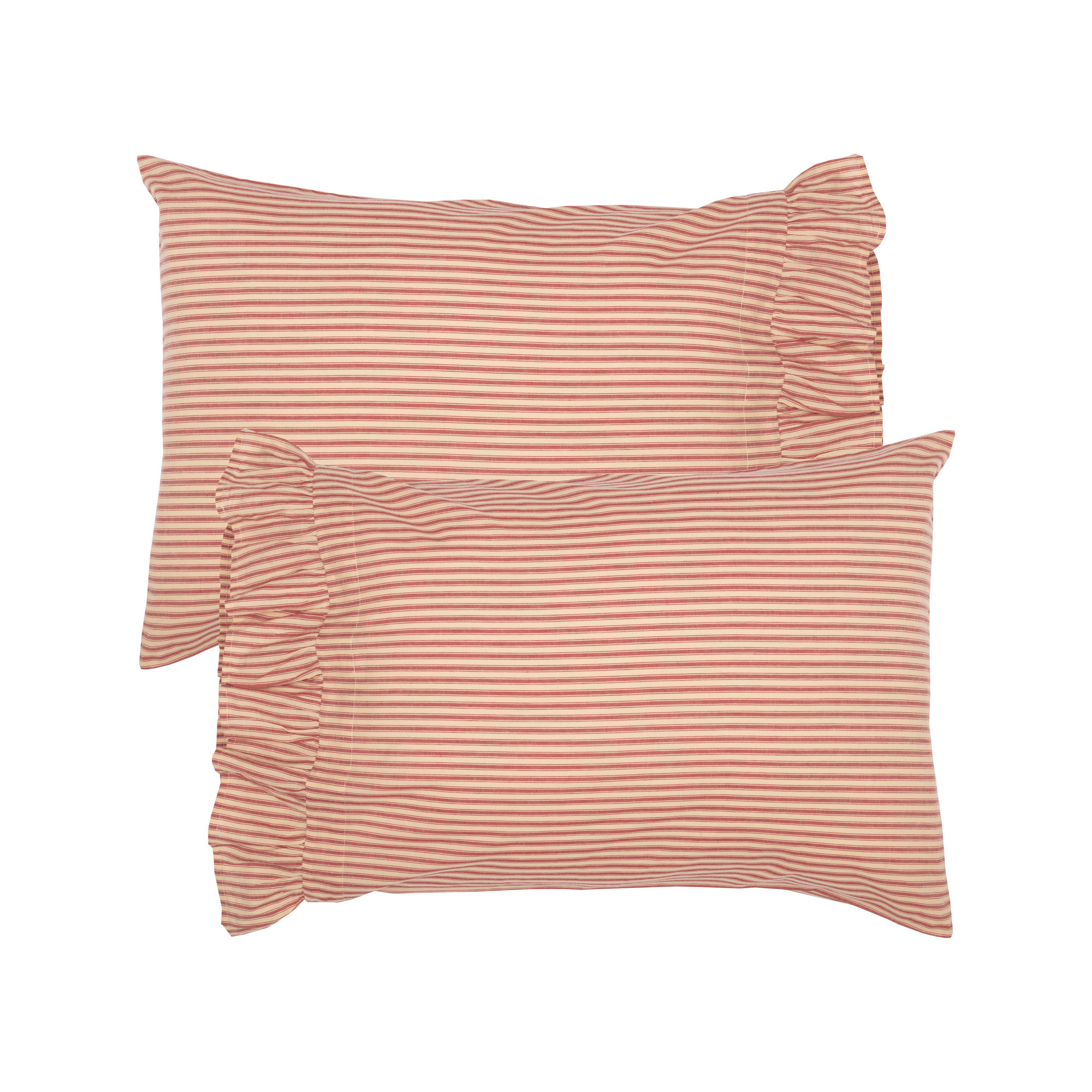 100% Cotton - Set of 2, Red, Standard