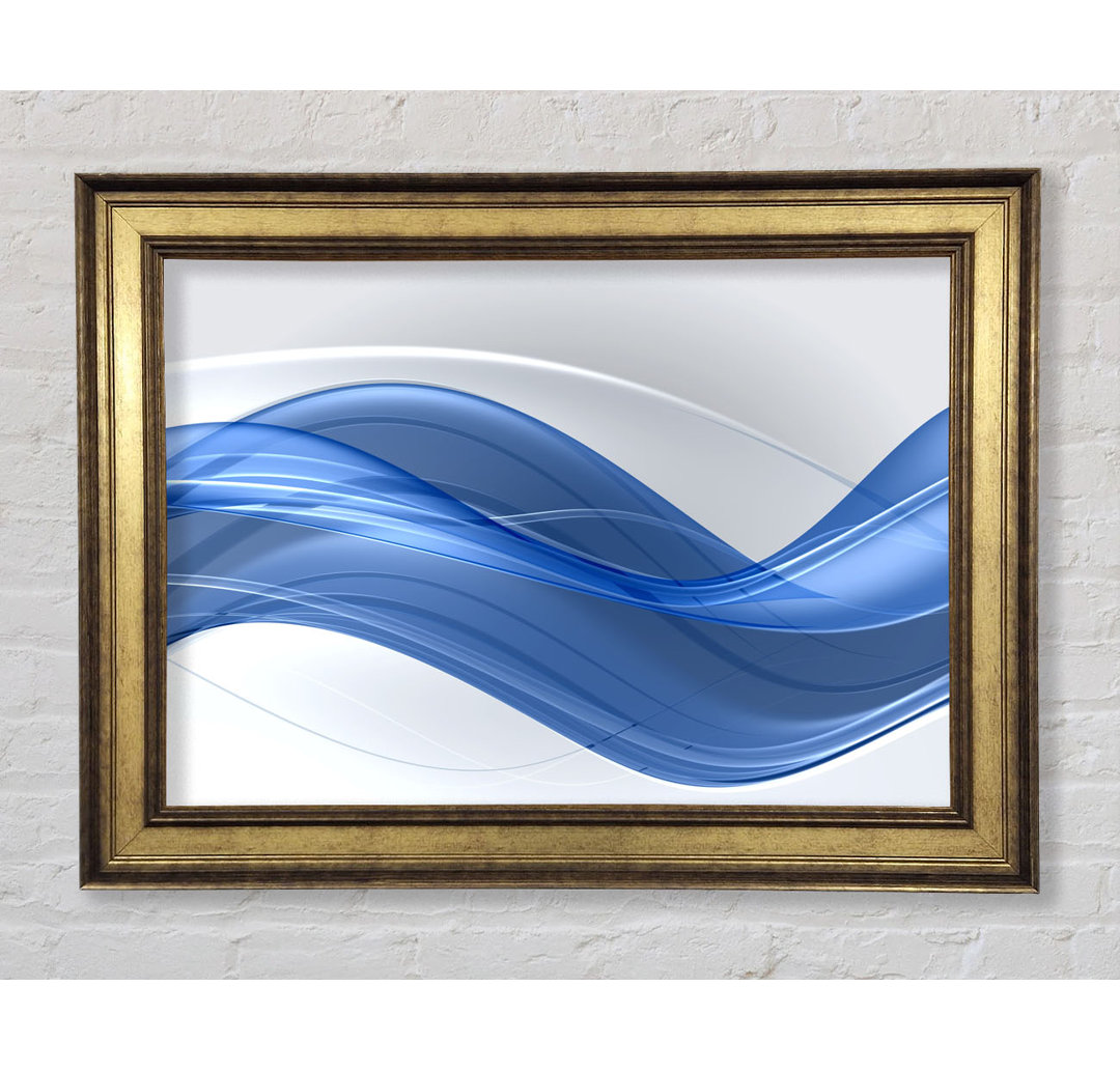 The Flow of Blue Serenity - Bilderrahmen Kunstdrucke