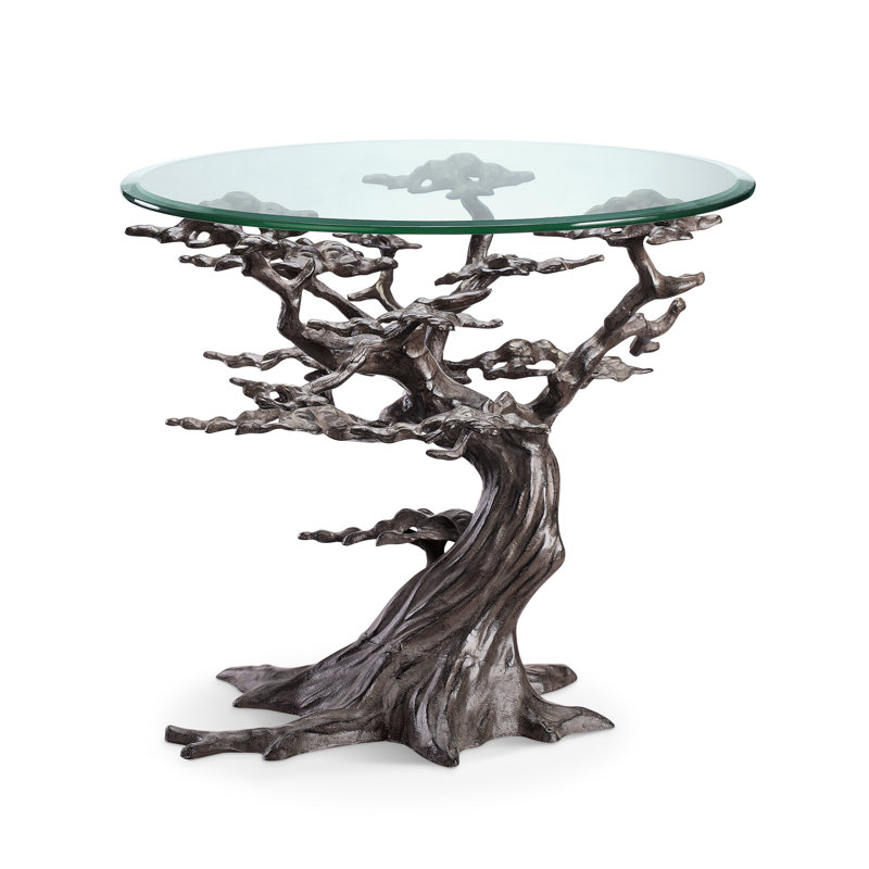 Glass Top End Table