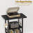 Modern Record Player Stand With Extended Desktop, Vinyl Storage, And Display Shelf For Music Room Or Studio