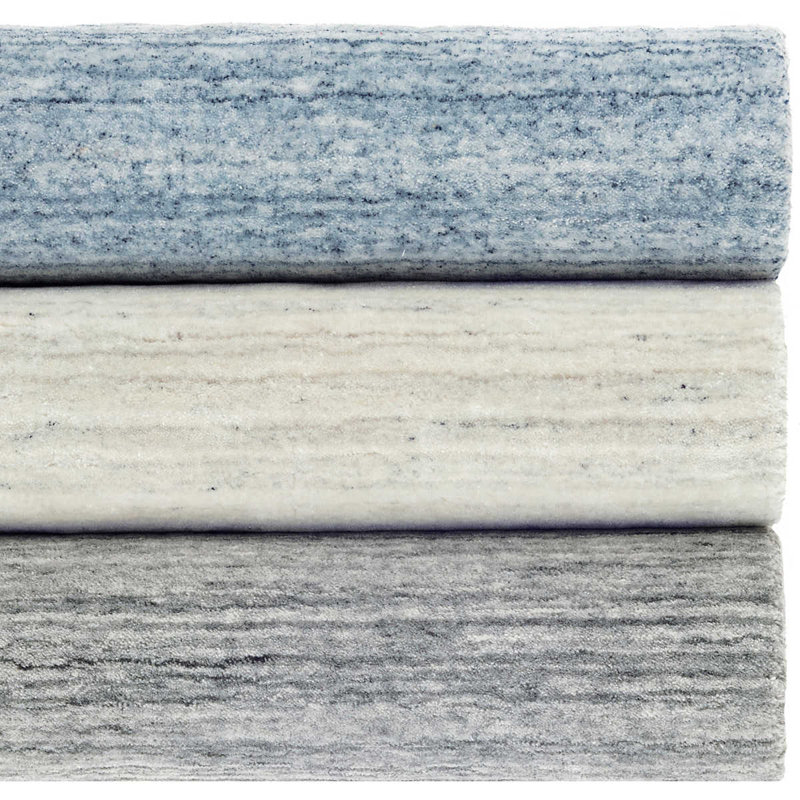 Nordic Blue Hand Loom Knotted Performance Rug, Rectangle 9'6" x 13'6"