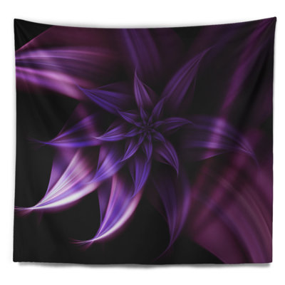 Tapisserie mauve à motif floral
