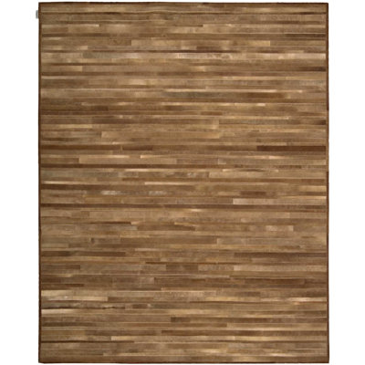 Cowhide Geometric Indoor Rug