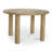 Tully Oak Round Solid Wood Base Dining Table