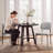 Sherpa Fabric Upholstered Dining Chair, Side Chair With Backrest For Dining Room,Kitchen,Living Room,Light Gray-2051740466