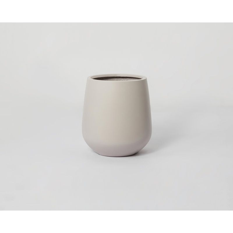 Fion Handmade Pot Planter, Gray Cream, 16.75" H x 12.75" W x 12.75" D