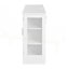 Buffet 58,3 pouces moderne avec 4 portes, 2 tiroirs, tablettes réglables, prise de courant et panneaux en acrylique pour des solutions de rangement élégantes-130088571