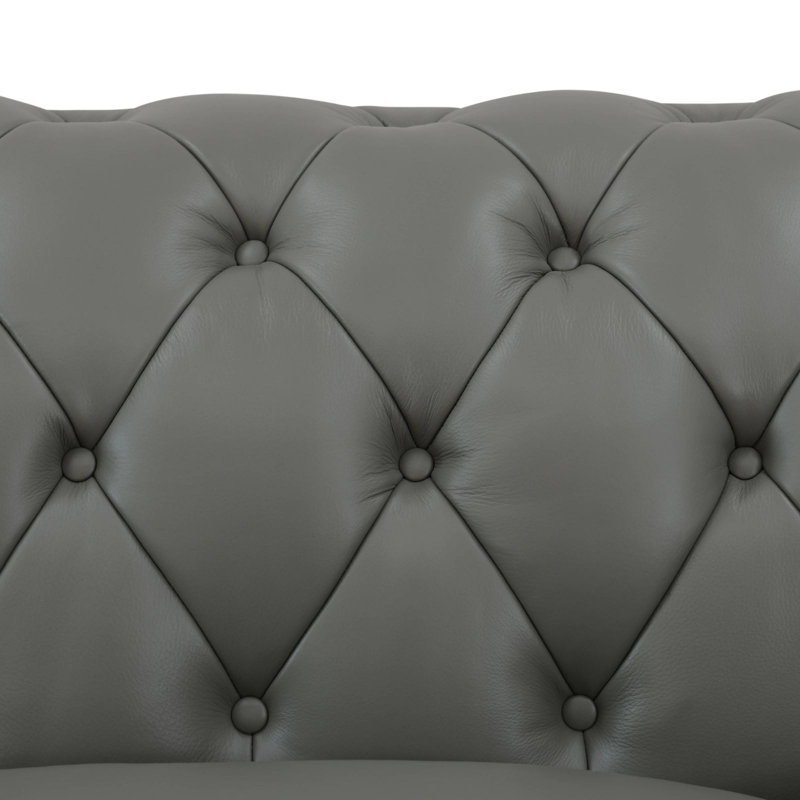 Canapé modulaire en forme de L Apollus Chesterfield, canapé en cuir moderne, faisant face à la droite,