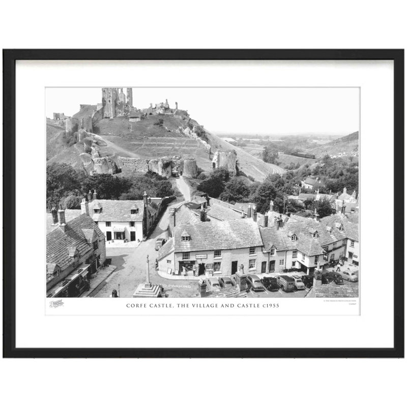 Corfe Castle, The Village And Castle C1955 by Francis Frith - Single Picture Frame Print, 28cm H x 36cm W x 2.3cm D