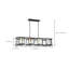 Luminaire suspendu linéaire à 4 lumières pour îlot de cuisine Alliona