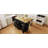 3PCS Sets Farmhouse Kitchen Island With 2 Stools, Drop Leaf,  Cabinet, Drawers, Door Shelves, Power Outlet-383640469