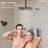 Thermostatic Dual Showerheads System, Ceiling Mount 12" High-Pressure Rainfall Shower Faucet with Handheld Spray-93931717