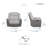 Walden 40" Modern & Contemporary Chenille and Polished Microfiber Reclining Chair with Two-Tone Upholstery, Pocket Coil Seating & Durable Support-1938379681