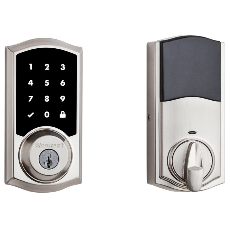 Kwikset Premis Touchscreen Smart Lock with SmartKey, Satin Nickel