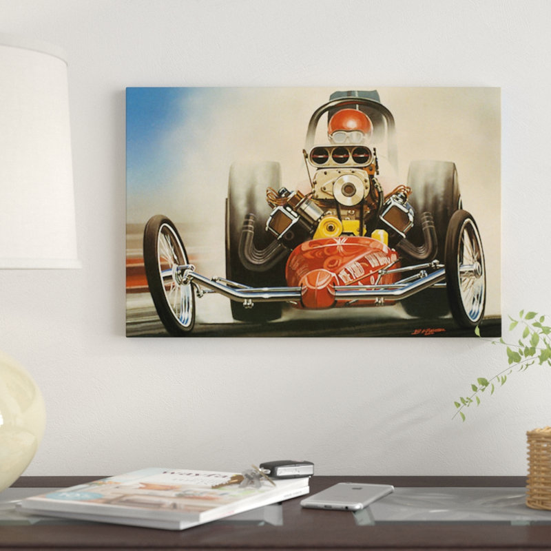 « top carburant dragster », reproduction d’impression sur toile, H 8 po x l 12 po x P 0,75 po, Toile tendue