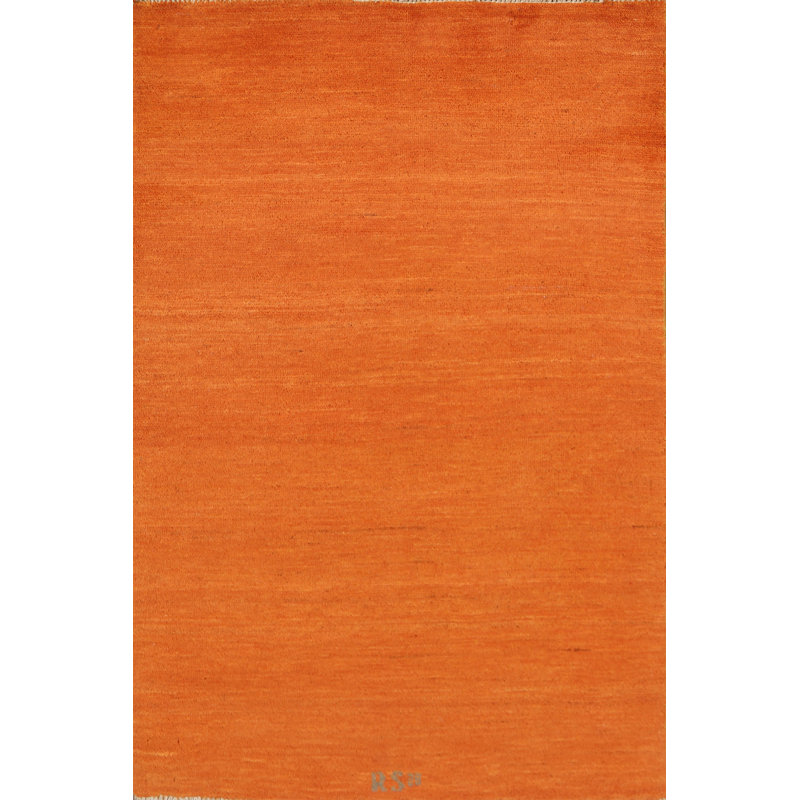Orange Rust Gabbeh Modern Rug 3x5