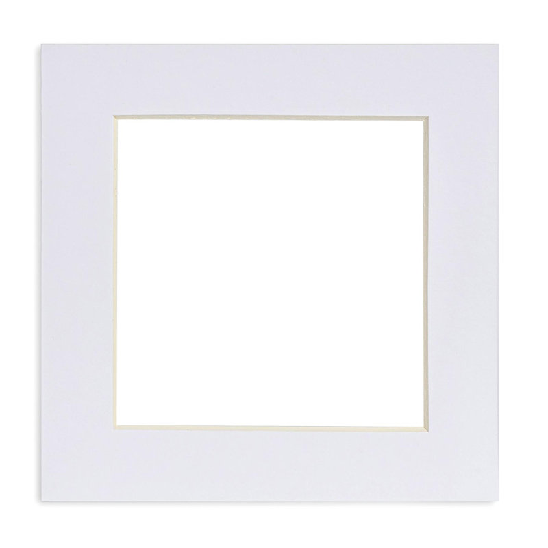 Nicola Spring - Picture Mount, Ivory, 25cm H x 25cm W x 0.5cm D