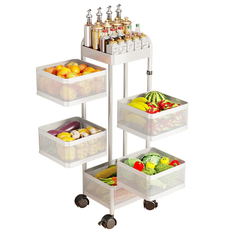 29 cm W Steel Storage Rack, Natural