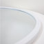 Willetton Minimalist White Round Bathroom Mirror