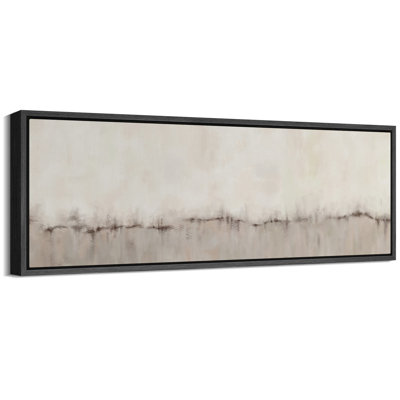 «Minimal Landscape Minimalist Abstract Design in Soft Neutrals», art extra large, art mural