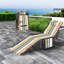 Chaise longue de patio réglable, structure en acier, design coloré, portable pour la détente en plein air