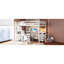 Lit mezzanine double avec commode, bureau et bande lumineuse, blanc-1725298867