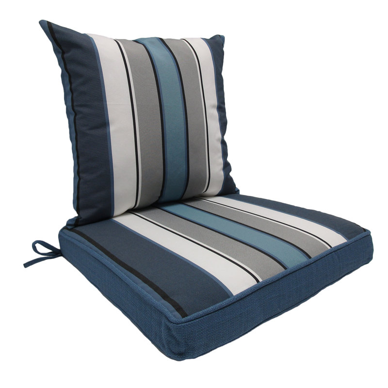 Rohando Outdoor 2'' Dining Chair Seat Cushion, Blue