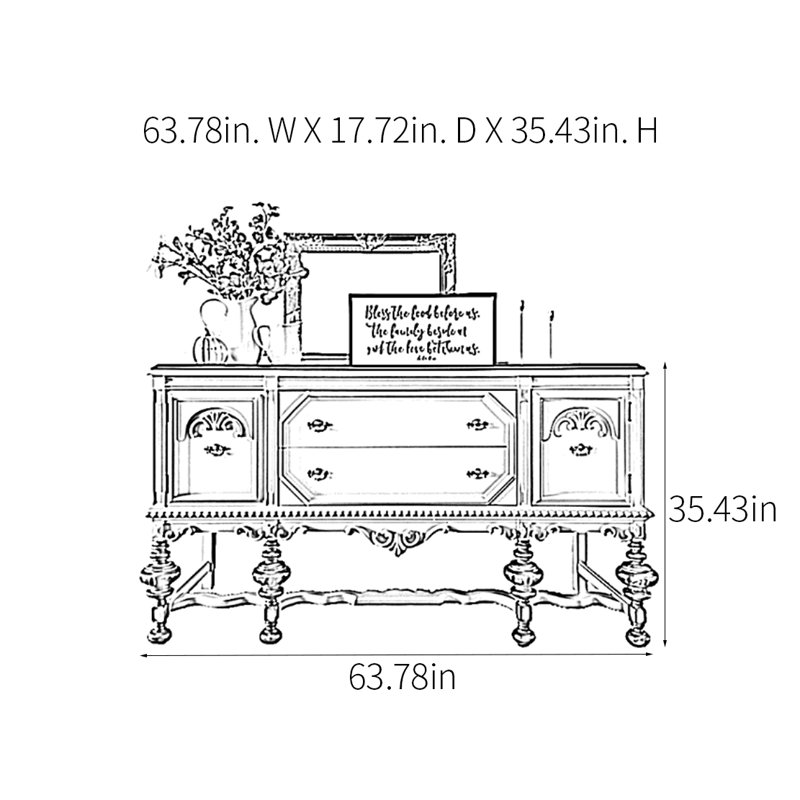 Retro Elegant Multifunctional Console Table