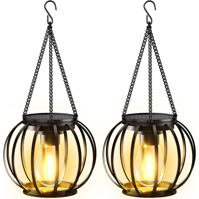 Lanterne d'extérieur à énergie solaire, H 12,47 po x l 5,11 po x P 5,11 po