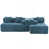 Chenille bleu sélectionné
