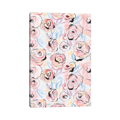 Scribble Flowers Pastel - Painting on Canvas
