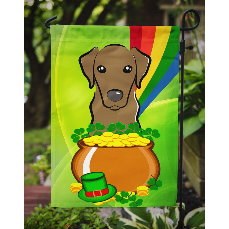 Drapeau de jardin Arella St. Patrick's, Labrador (chocolat)