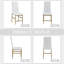 Ensemble de 2 chaises de salle à manger en cuir avec dossier haut moderne et rembourré et pieds en métal pour la cuisine, la salle à manger et le salon-1105358926