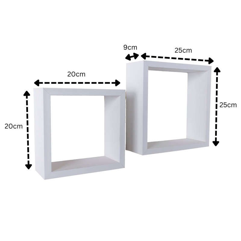 Hudson Shelf Kits, 2 Wall Cube Kit, White