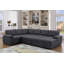Aine 118" Wide Fabric Sectional Sleeper Sofa (Pull-Out Bed) With Storage Chaise-12520871